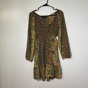 FashionFuse Bohemian Long Sleeve Dress